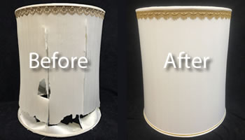 Lampshade Recovering Repair, How To Fix A Lampshade Liner